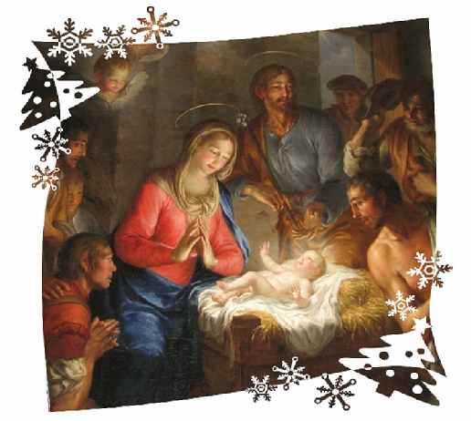 Geburt Christ und Anbetung der Hirten (Martin Knoller, Pfarrkirche Meran, Südtirol)